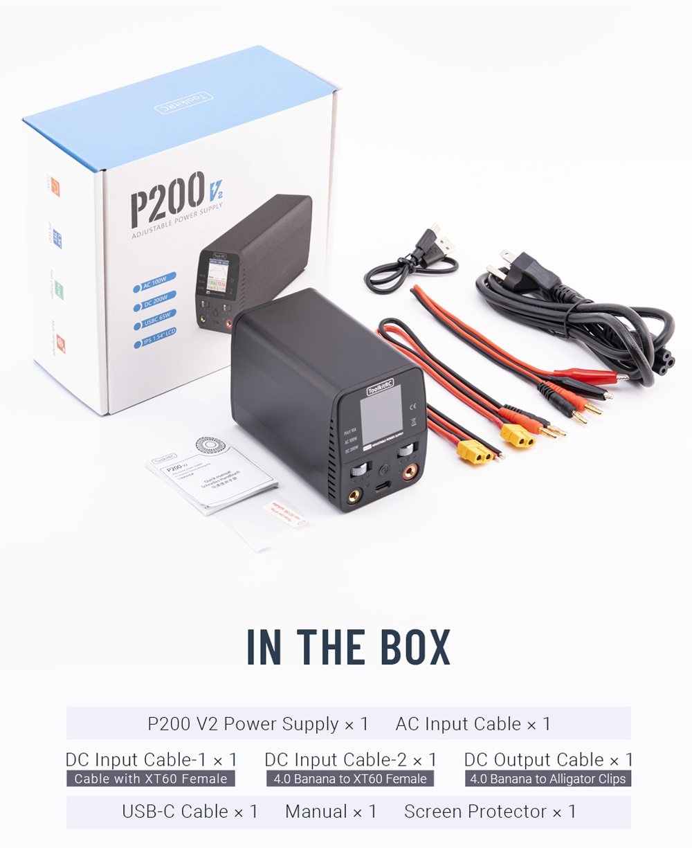 ToolkitRC P200 V2 Power Supply - đánh giá và giá Programmable Dc Power Supply 30V 10A