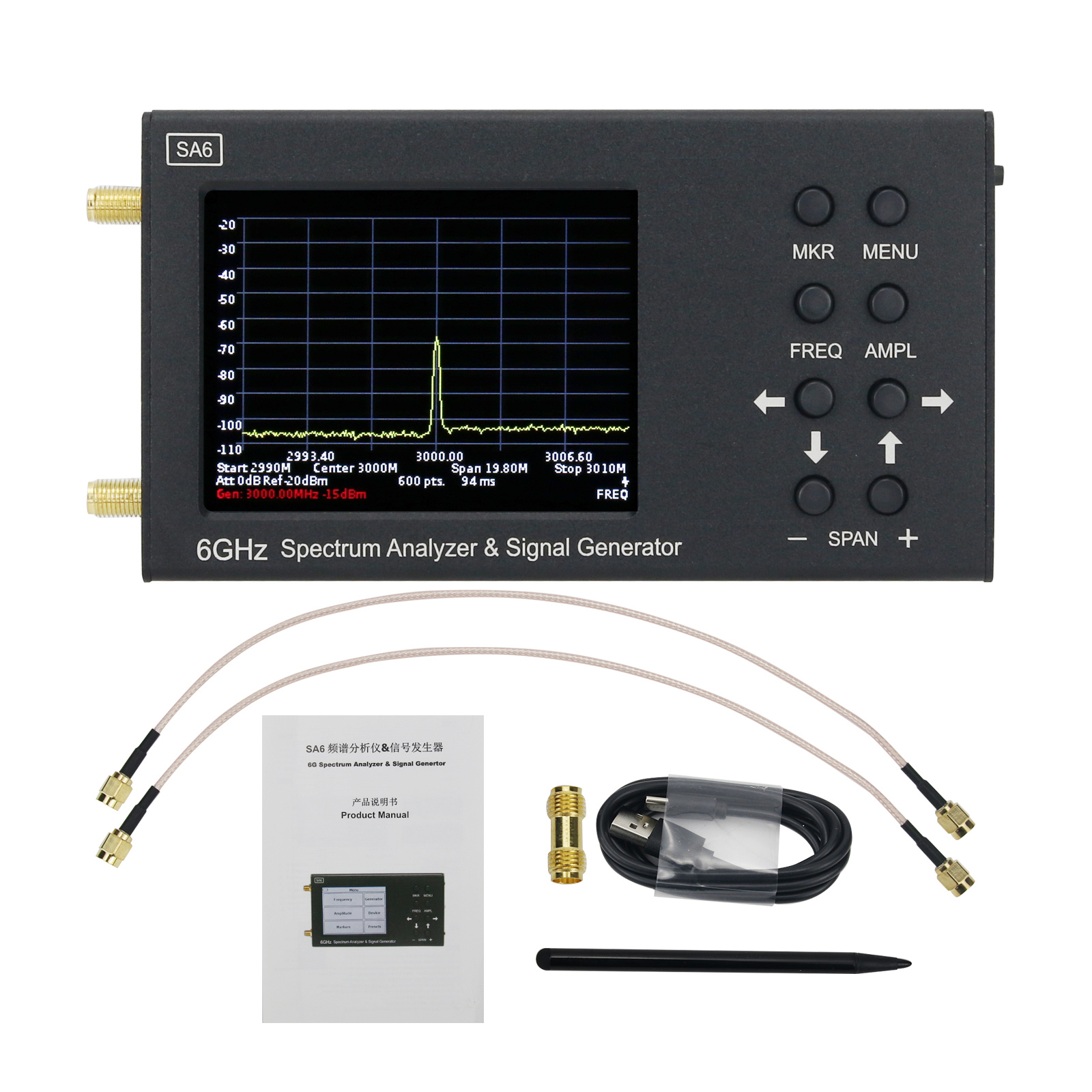 SA6 6GHz Spectrum Analyzer Sig - đánh giá và giá Signal Generator Spectrum Analyzer
